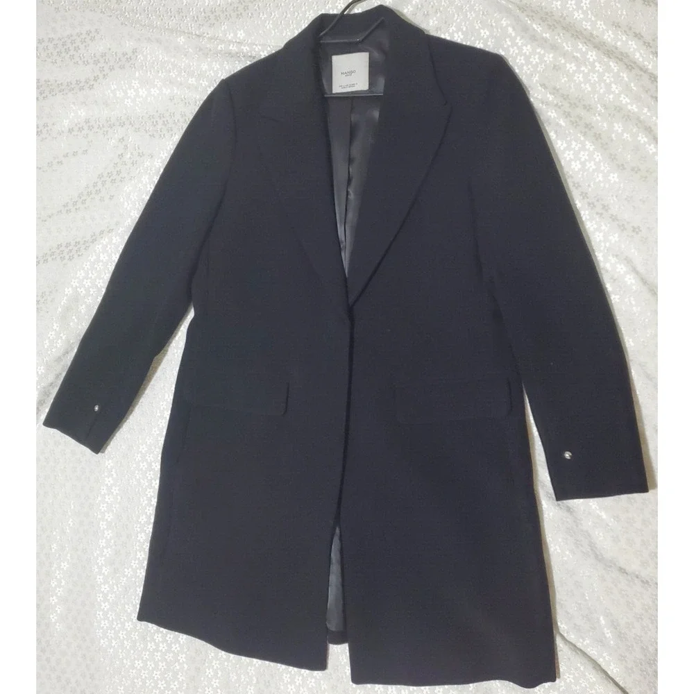 Mango Women's Coat Black Size USA M EUR L MEX G
